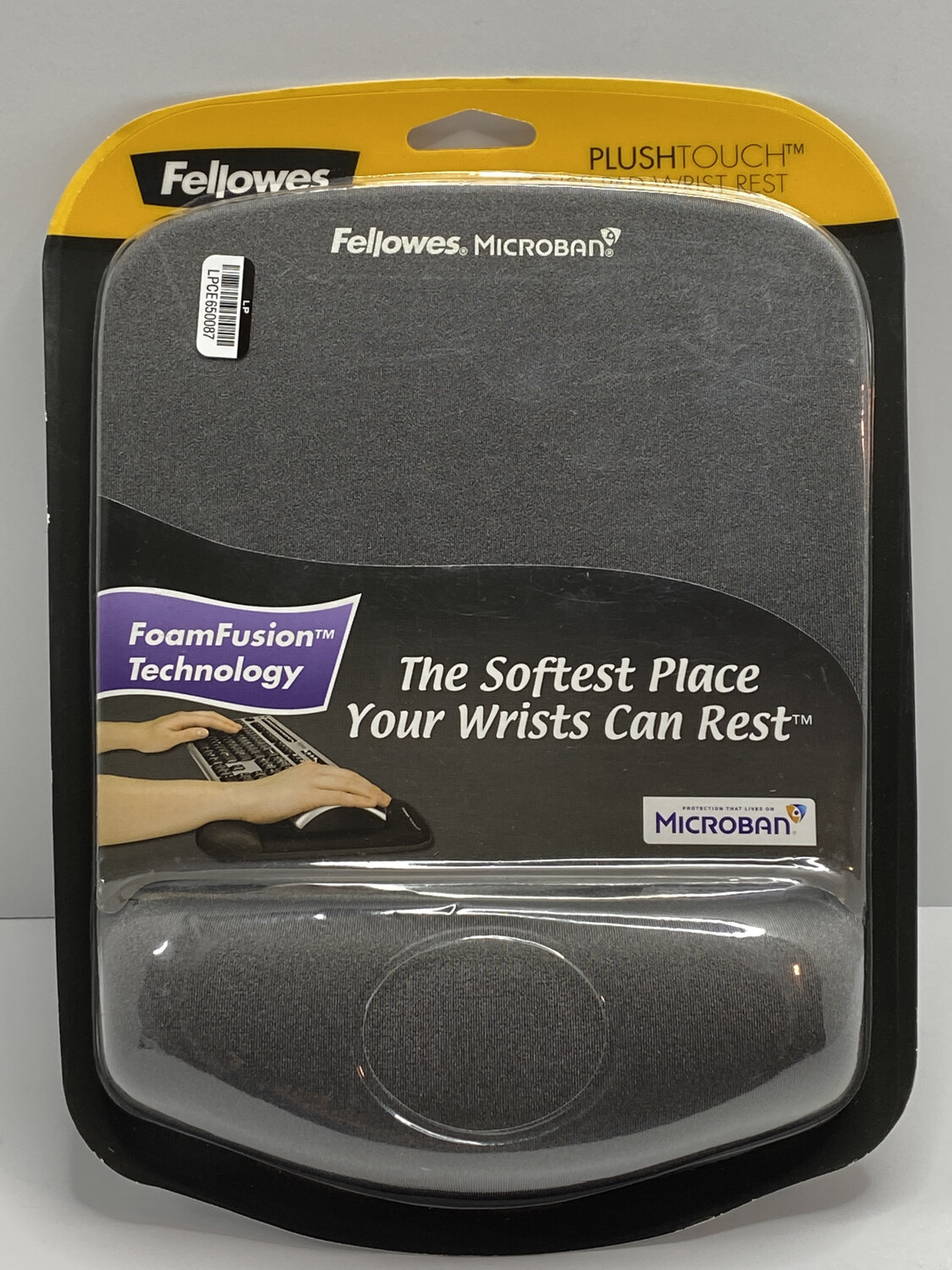 Fellowes PlushTouch Mouse Pad Wrist Rest Graphite