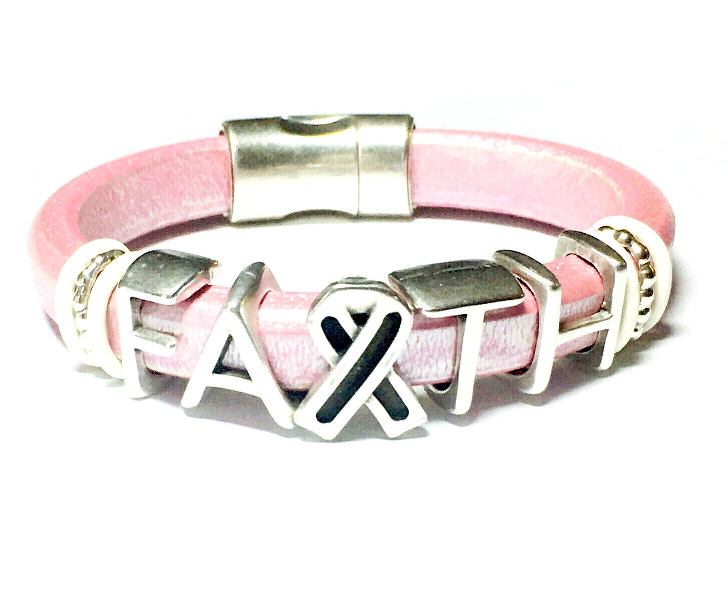 Bracelet Women’s Pink Leather Faith Bracelet Classy Creations Originals