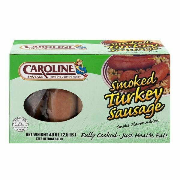 Caroline Sausages (pork casings) Smoked Turkey Sausage