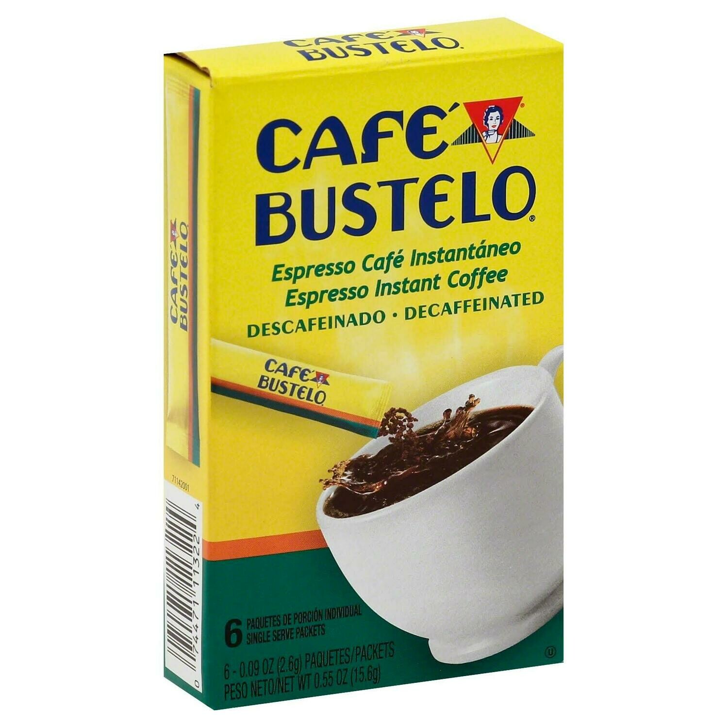 Café Bustelo Instant Coffee sticks Decaf 6ct