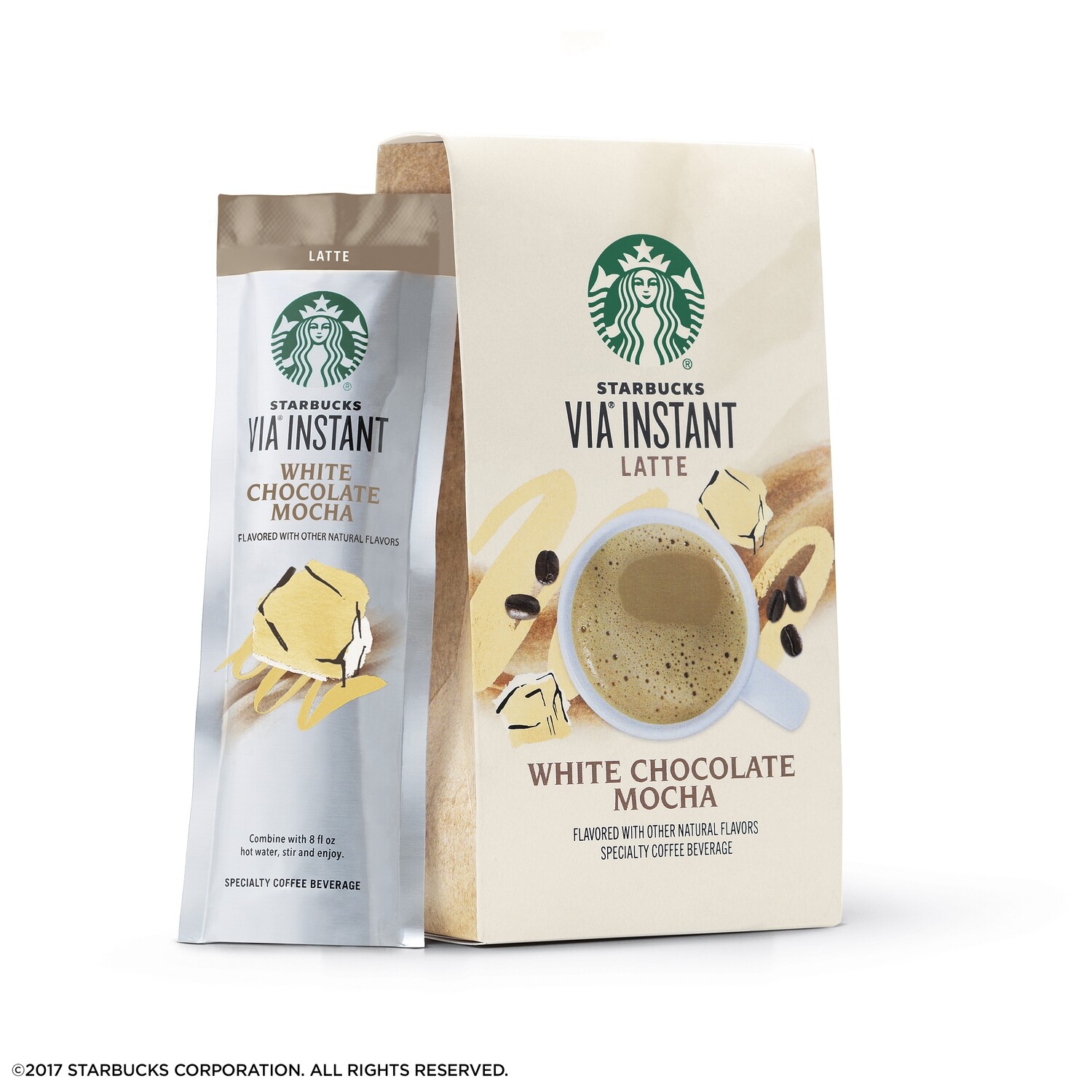 Starbucks VIA Instant sticks White Chocolate Mocha Latte 5ct