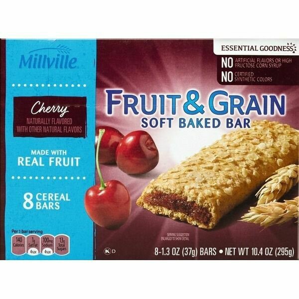 Cereal Bars Cherry Fruit and Grain 8ct