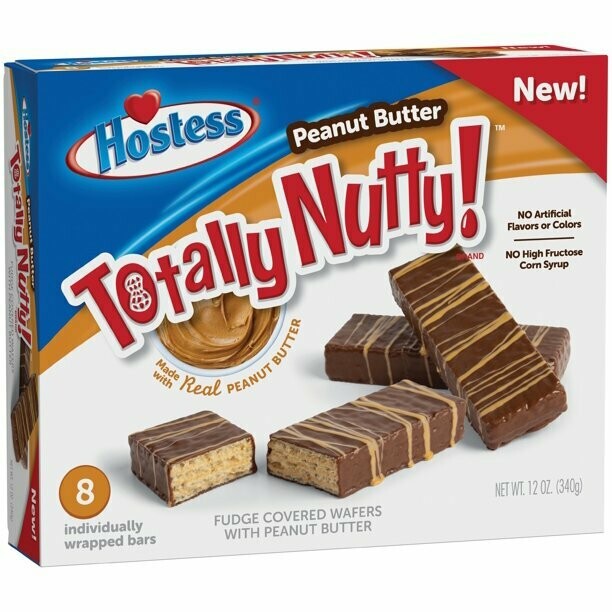 Hostess Totally Nutty! Peamut Butter Fudge Covered Wafers 8ct
