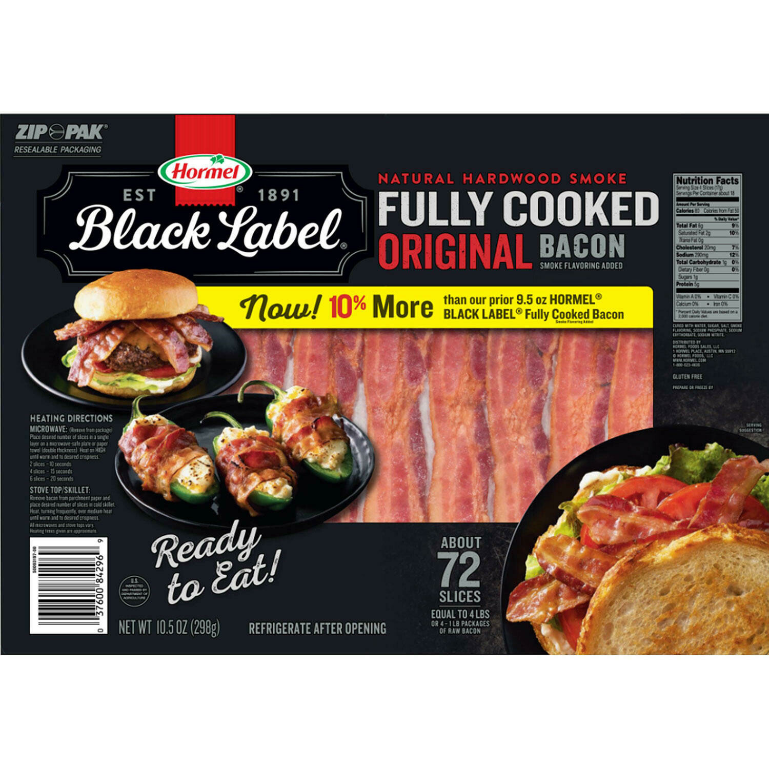 Bacon Black Label Original (72ct)