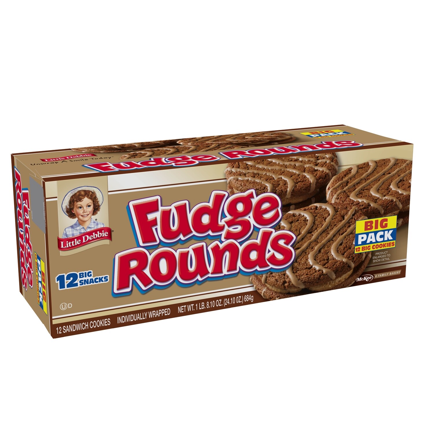 Fudge Rounds Logo Little Debbies - Fudge Rounds Big Pack 12ct