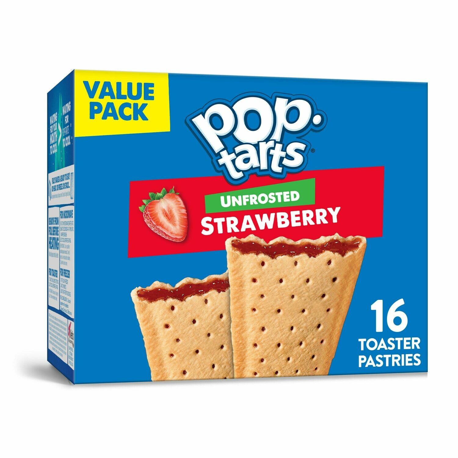 Pop Tarts 16ct Value Pack Unfrosted Strawberry