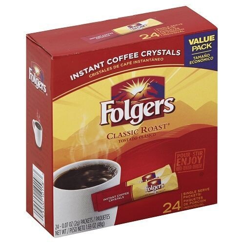 Folger's Choice single serve Classic Roast Instant Coffee sticks 24ct