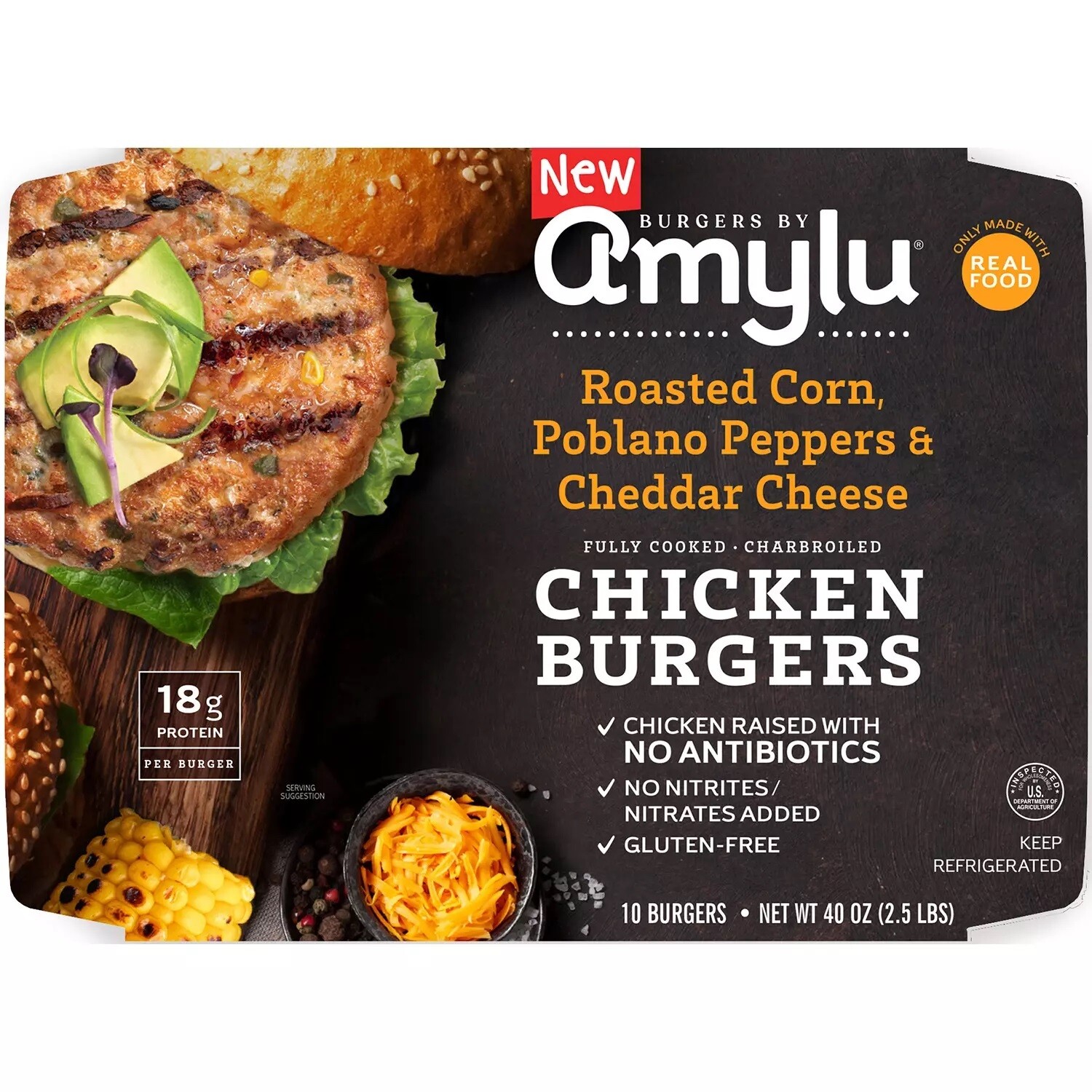 Amylu Chicken Burgers 8ct