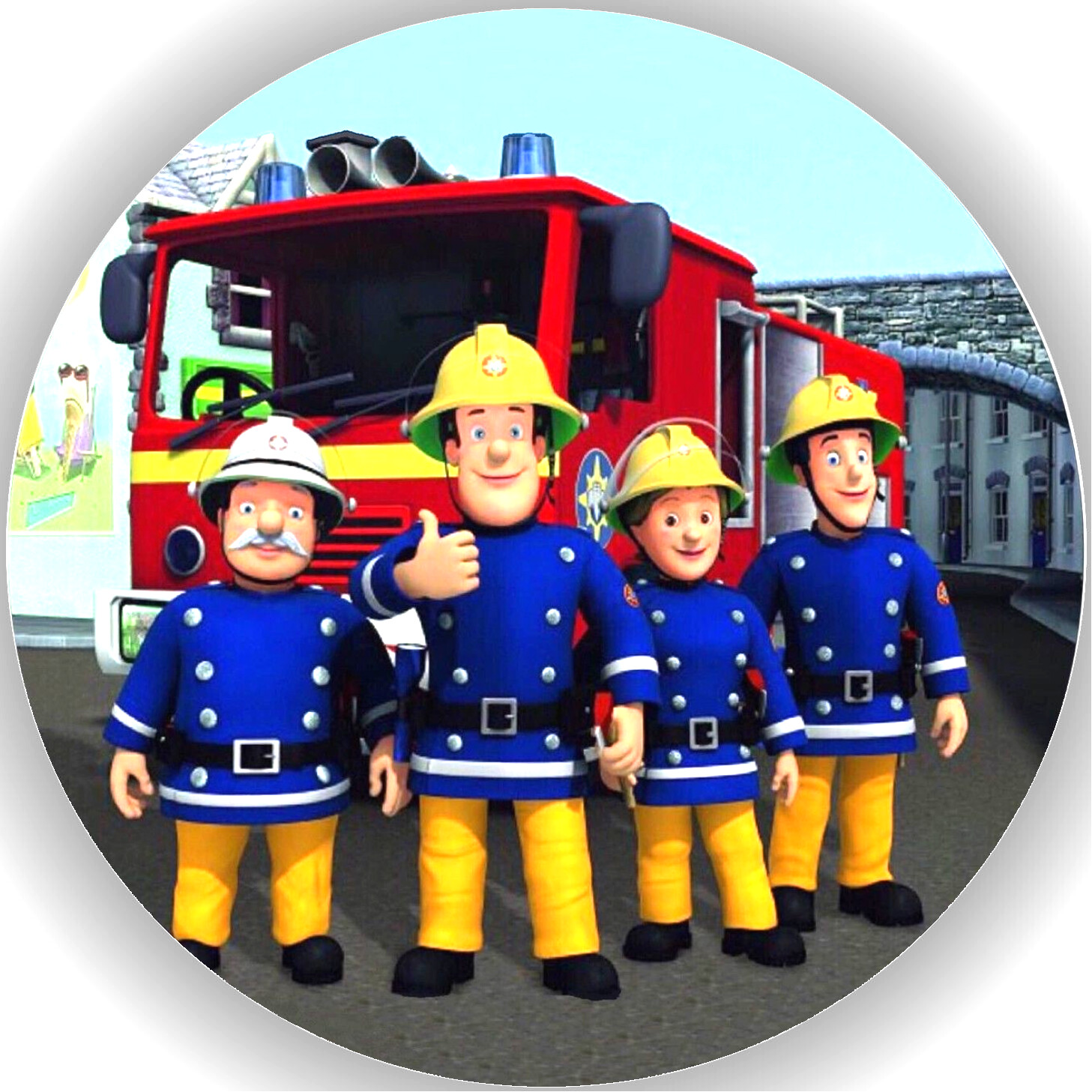 Fondant Tortenaufleger Tortenbild Geburtstag Feuerwehrmann