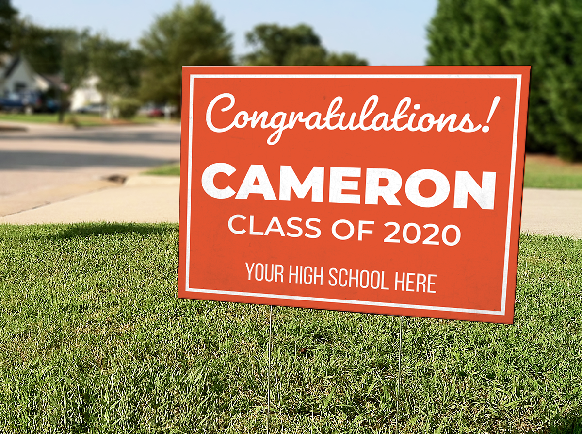 Graduation Yard Sign 3 (Any Color) (18x24")