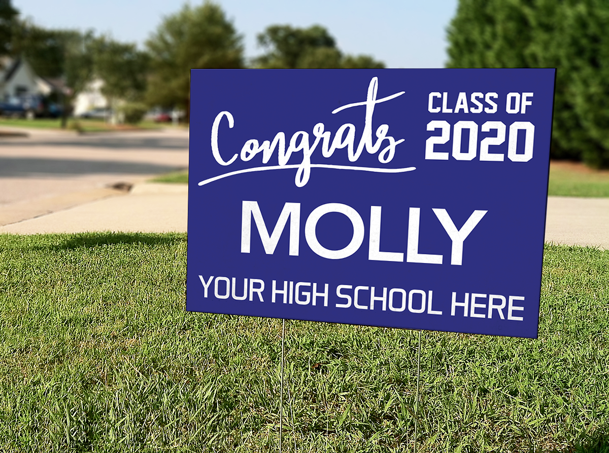Graduation Yard Sign 4 (Any Color) (18x24")