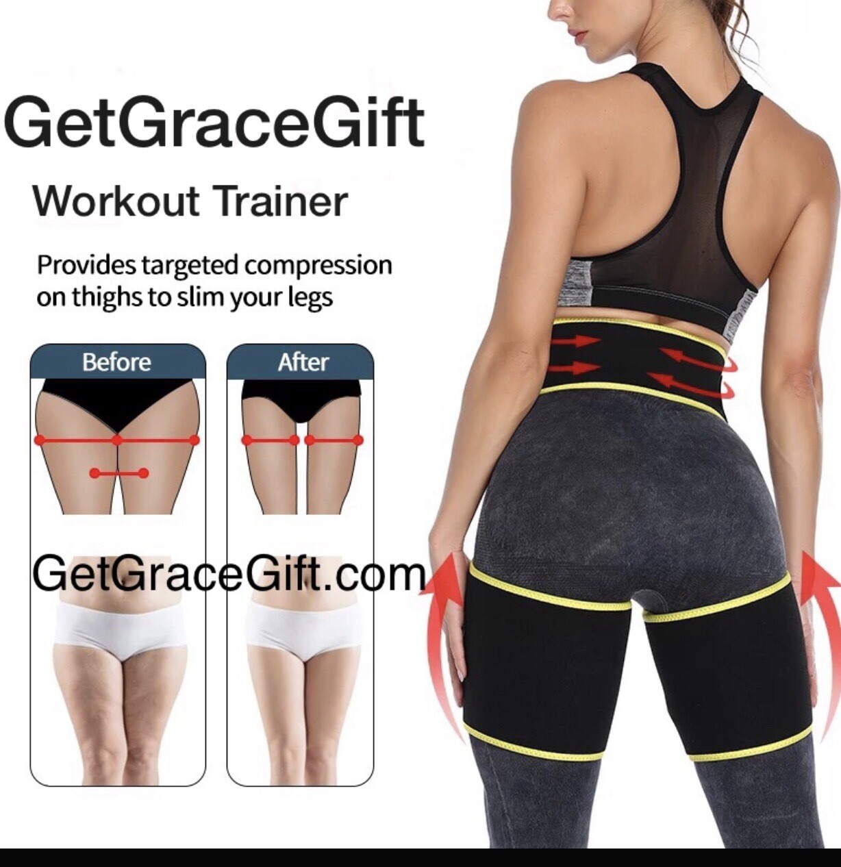 GetGraceGift Workout High Waits Thigh Trimmer Neoprene