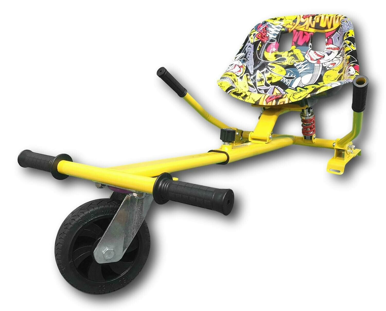Yellow Hip Hop Hover Kart Go Kart Conversion Kit with Dual Suspension