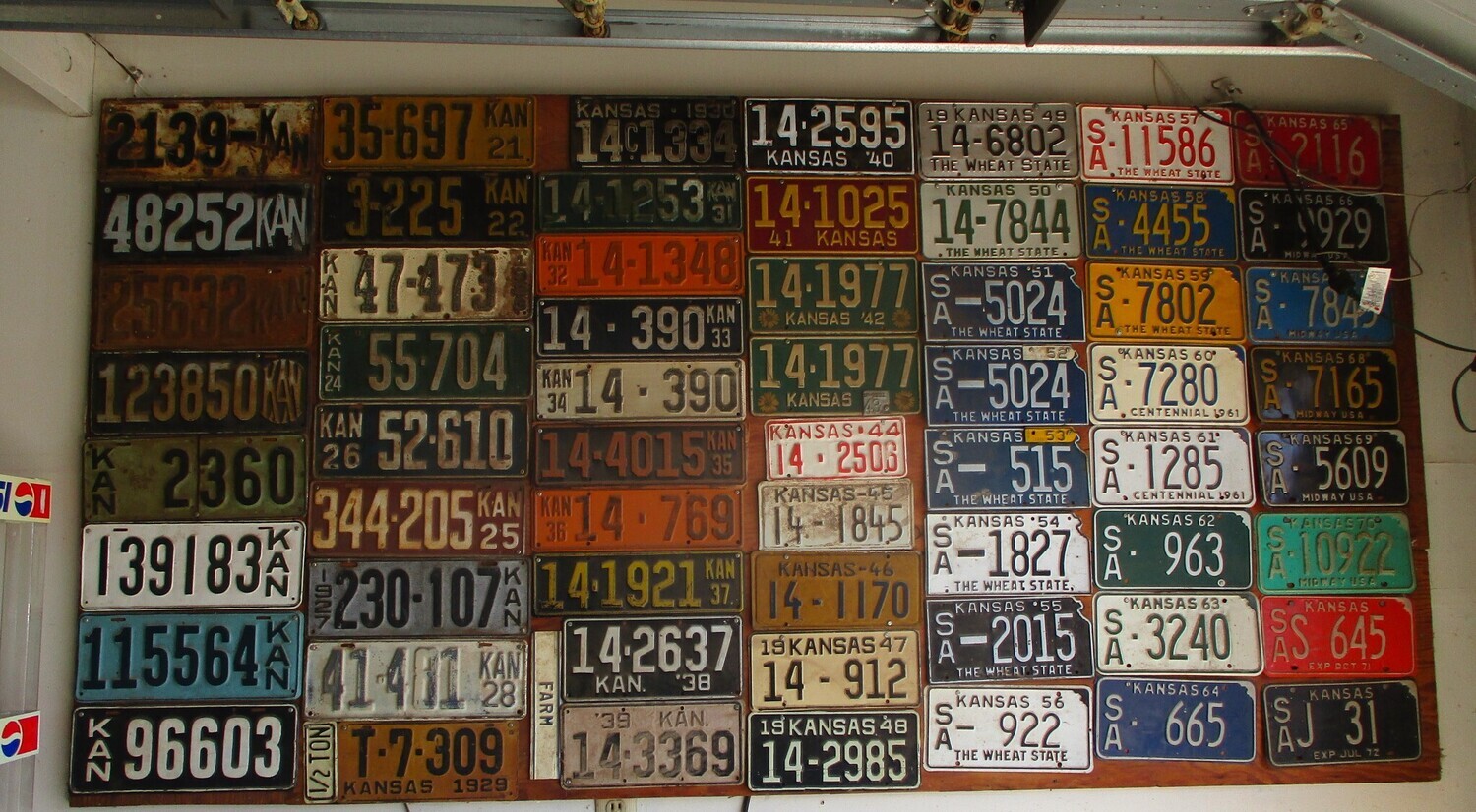 1913 1972 KANSAS LICENSE PLATE COLLECTION COMPLETE