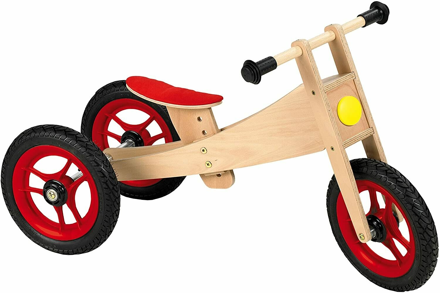 Geuther Tricycle enfant bois naturel, draisienne évolutive 2 en 1