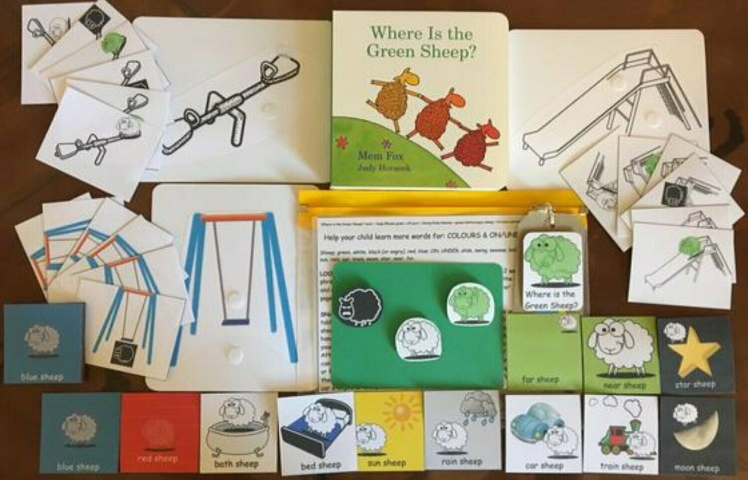 Where is the Green Sheep? 3 Word Level Pack with Board Book