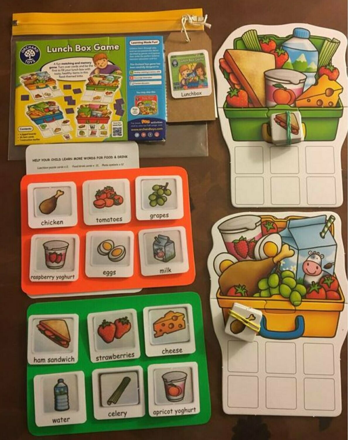 Lunchbox Game (1) Food Vocabulary 1 Word Level