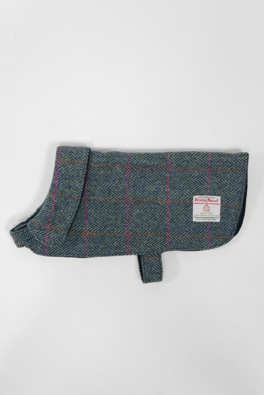 Harris Tweed Cosy Dog Coat Turquoise Herringbone Prices From Harris