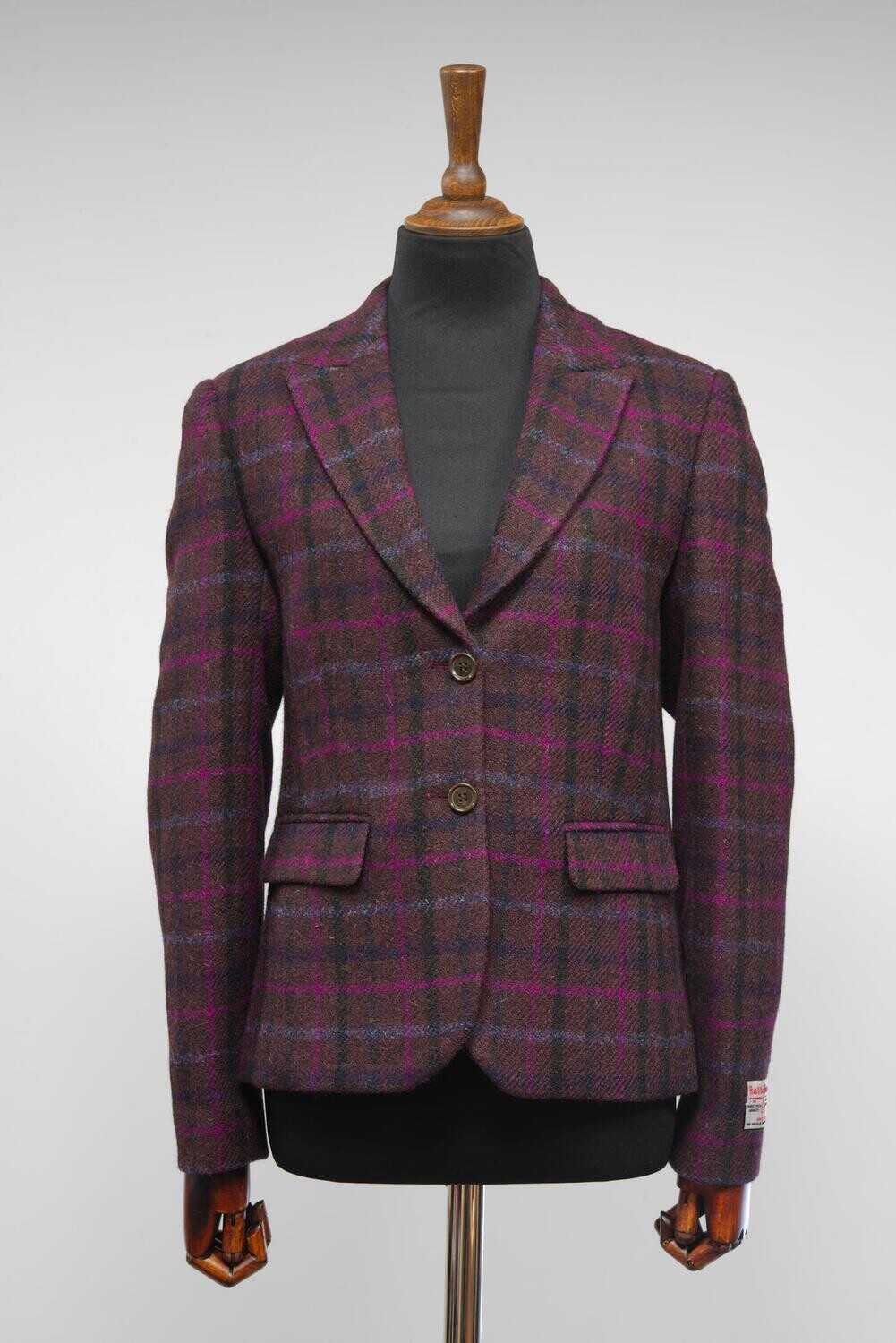 Harris Tweed Annabelle Jacket Navy/Green Herringbone Harris Tweed