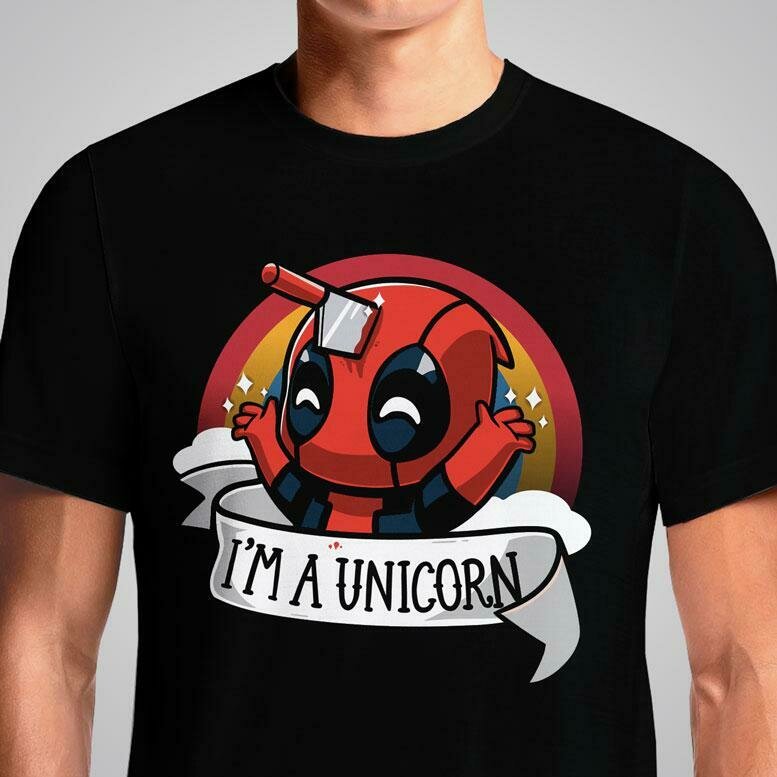 I'm A Unicorn Says Deadpool Funny Comic Tshirt OSOM T Shirts India