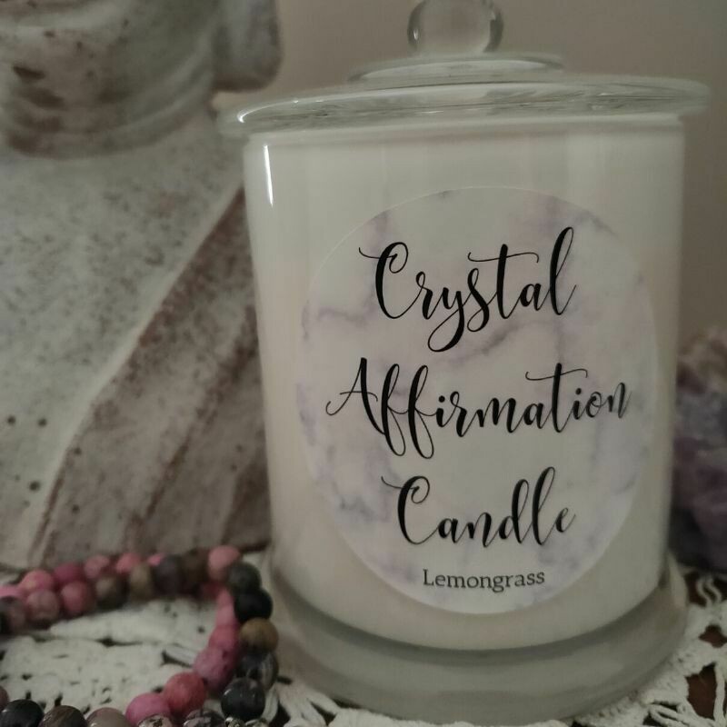 Crystal Affirmation Candle
