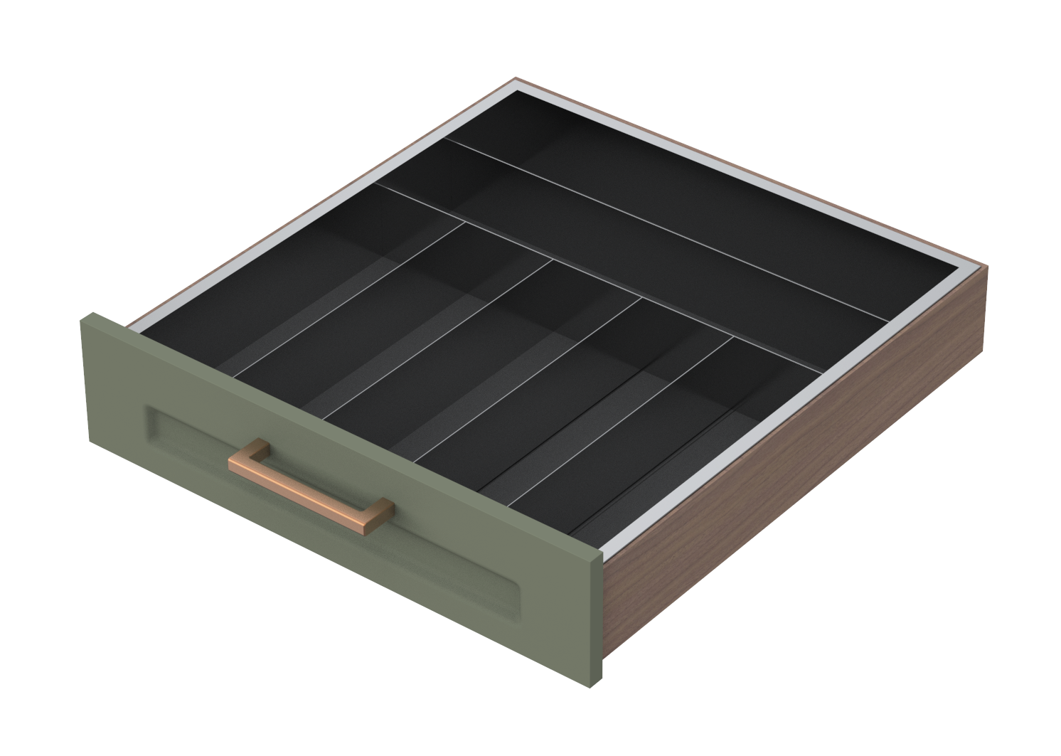 Stainless Steel Cutlery Insert (Top Mount w/ Flanges)