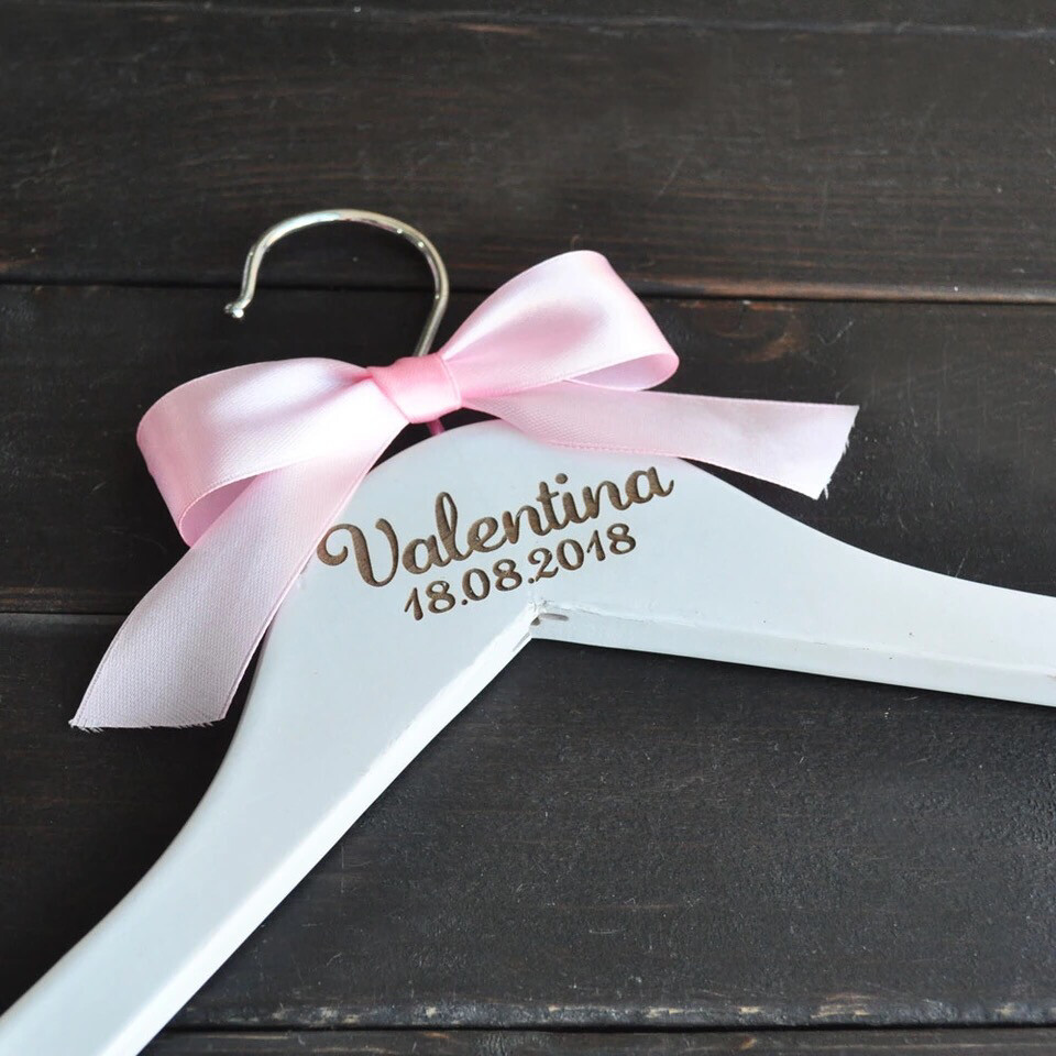 Personalized Wedding Hanger,Engraved Wedding Clothes Hanger, Dress