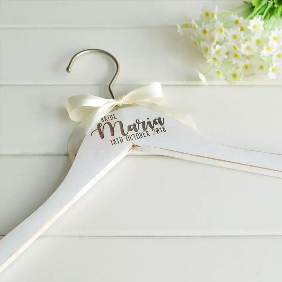 Personalized Wedding Hanger,Engraved Wedding Clothes Hanger, Dress