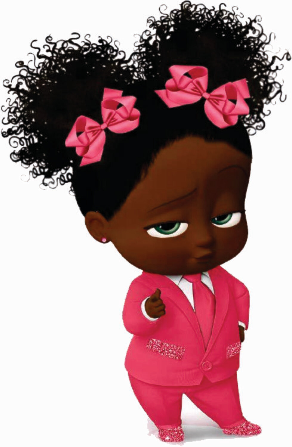 Die cut Baby boss character for Girl's Birthday Party Themes Baby boss