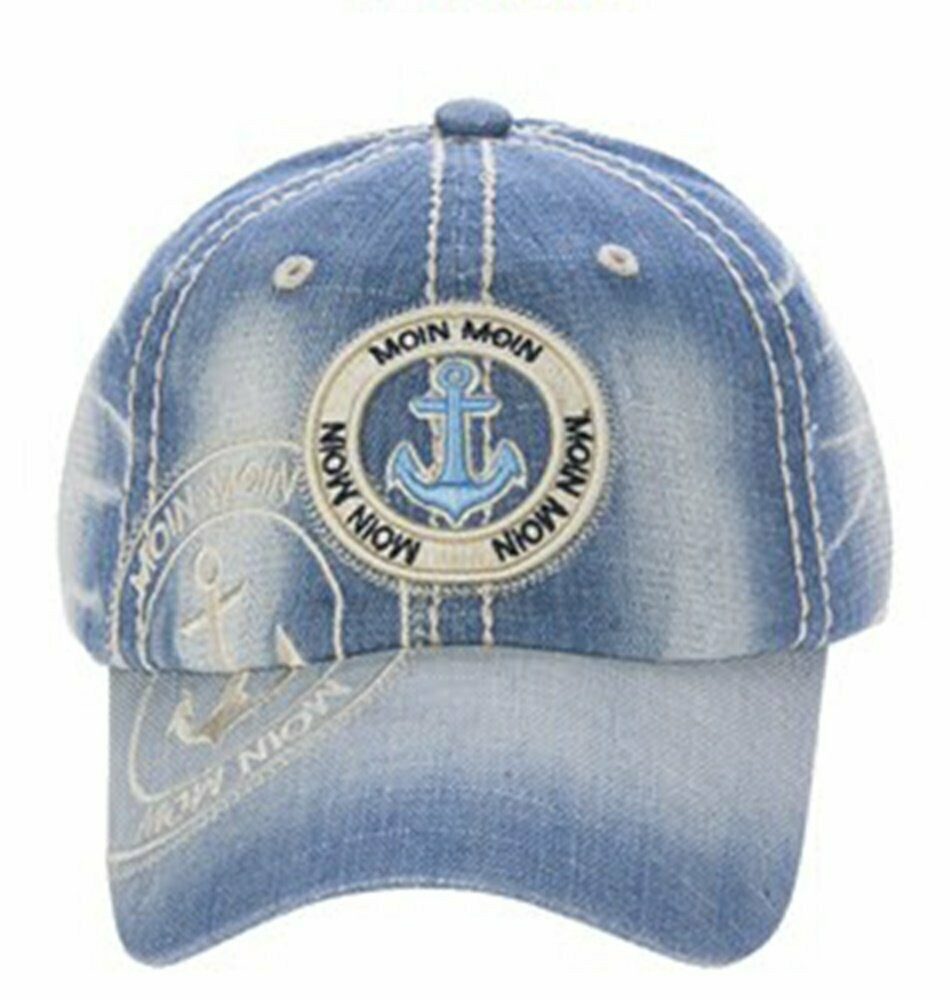 Basecap Moin Moin in blau meliert von Robin Ruth