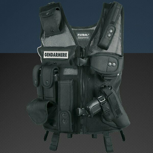 Ceinturon Gendarmerie Gilet Tactique Patrol Avec Holster - Multi Ceinturon Gendarmerie Gilet Tactique Patrol Avec Holster - Multi