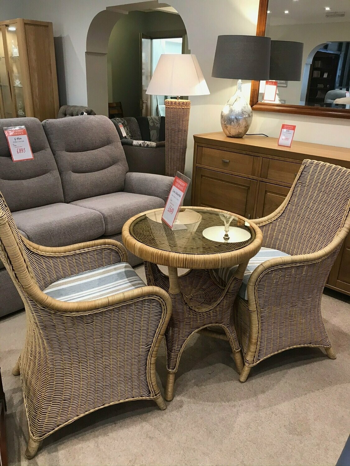 CLEARANCE Cane Industries Bistro Table & Chairs £649