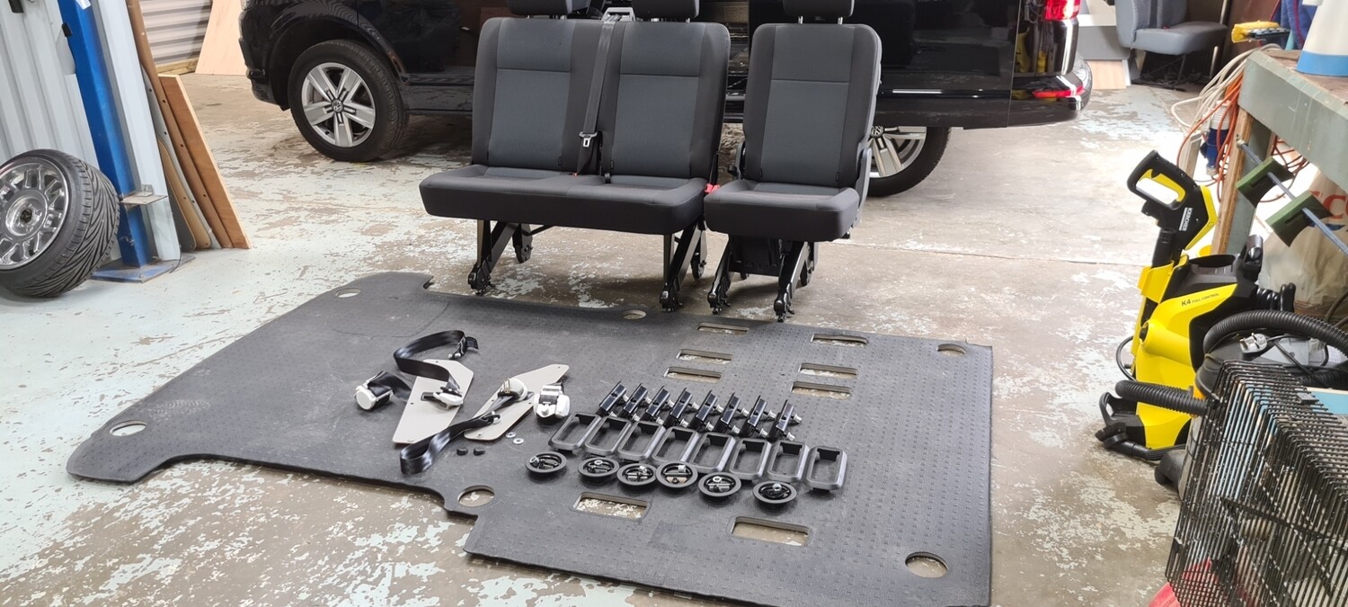 Vw t5 t5.1 or t6 swb kombi seats ,seatbelts,rubber floor and load