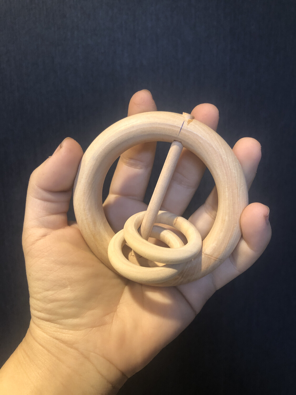 Natural wood rabbit toys 10cm (2 pcs)