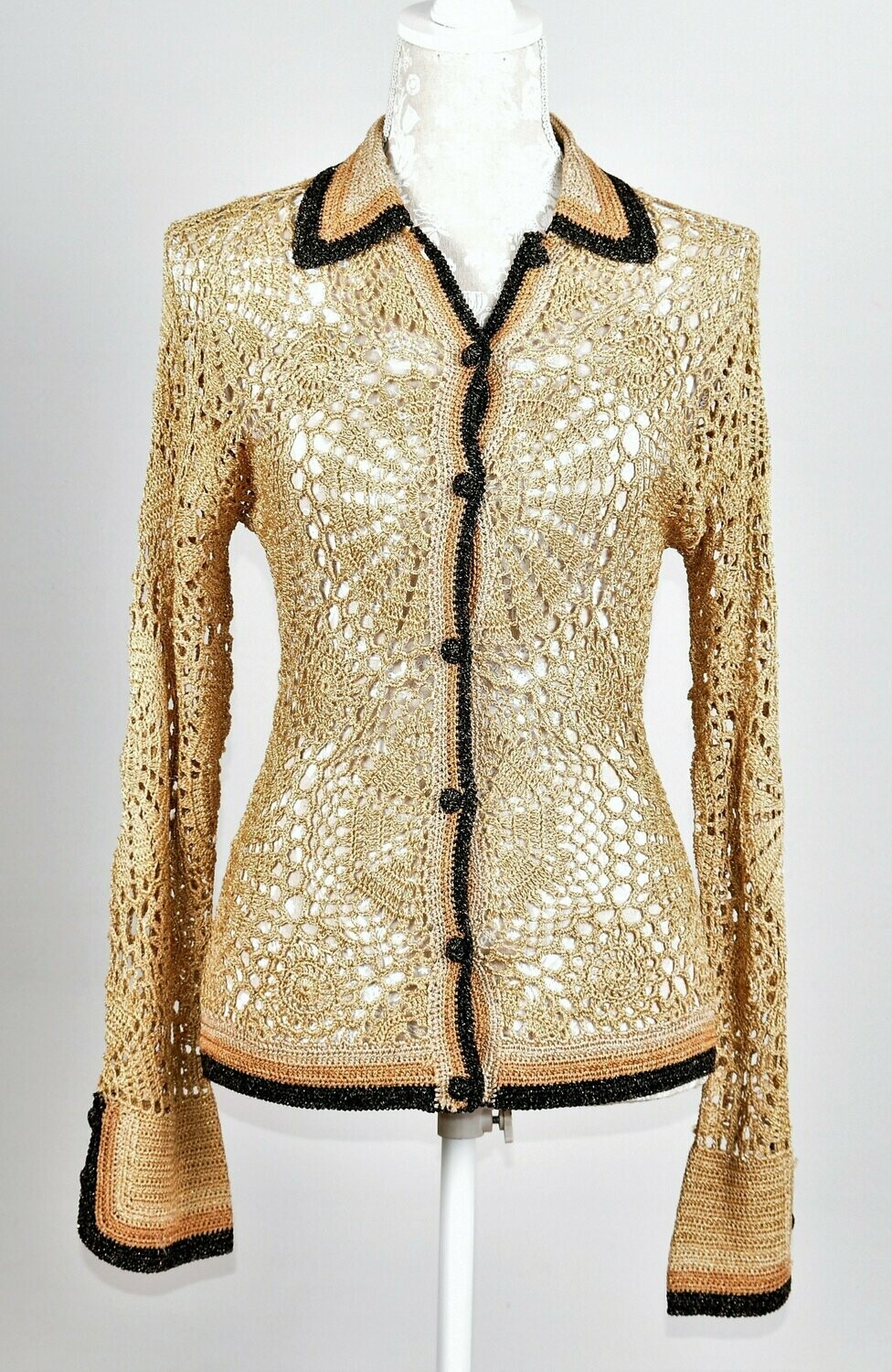 Long Sleeved Crocheted Cardigan by Karen Millen