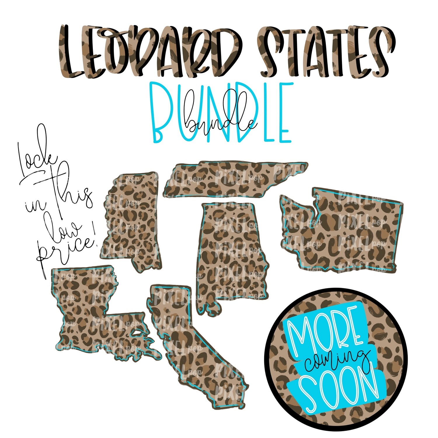 Blank State Shapes LEOPARD Bundle 14 Files and Counting 