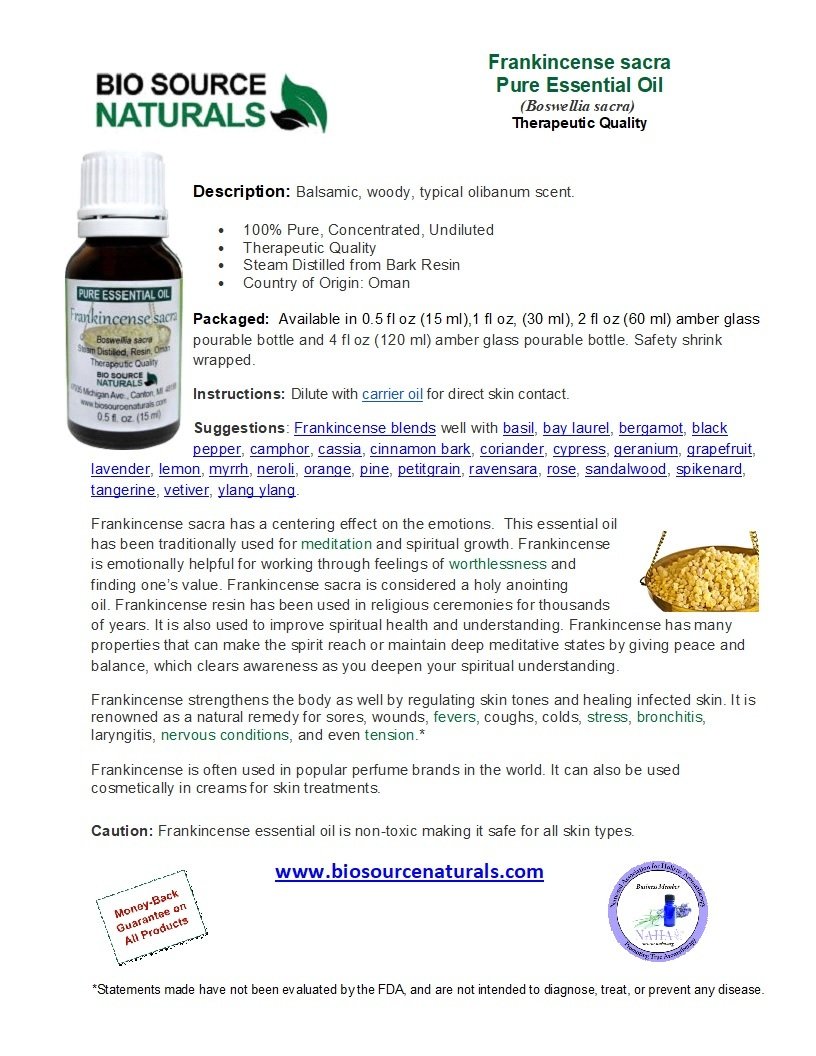Download Frankincense Pure Essential Oil Bulletin Carrier Oils to