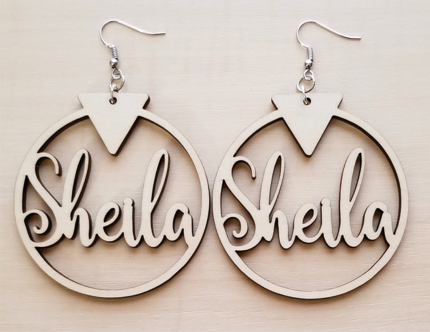 Wood Earrings Personalized
