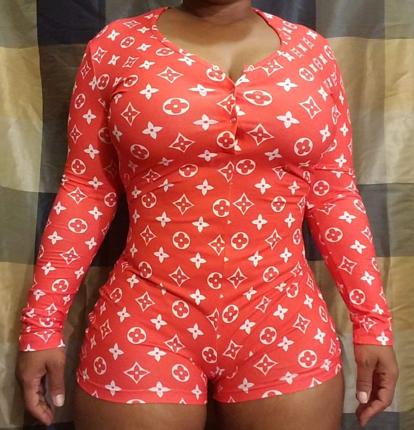 Women’s Long Sleeve Shorts Playsuit, Casual, Party, Onesie Pajama Wear Seven Symbols of Kwanzaa