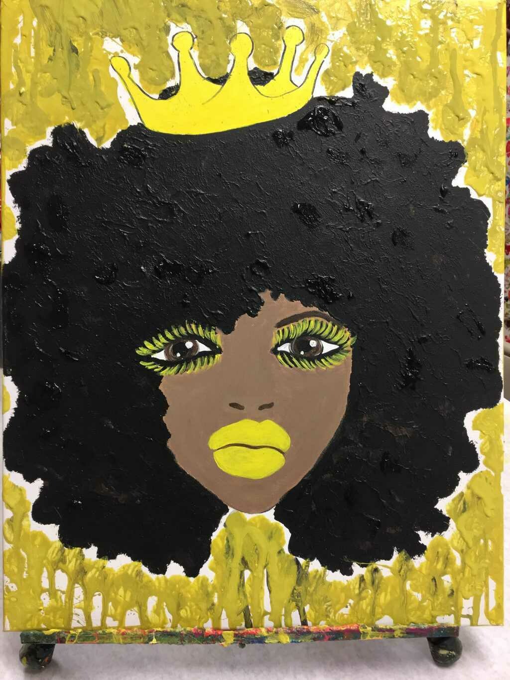 QUEEN PAINT & SIP KIT Take Home Kit Art Fun Studio