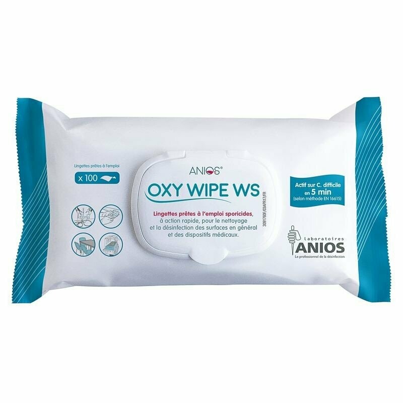 LINGETTES DÉSINFECTANTES INCIDIN OXY WIPES Sachet de 100