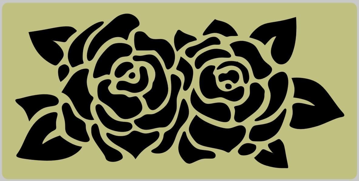 Floral (4) Shabby Chic furniture stencil