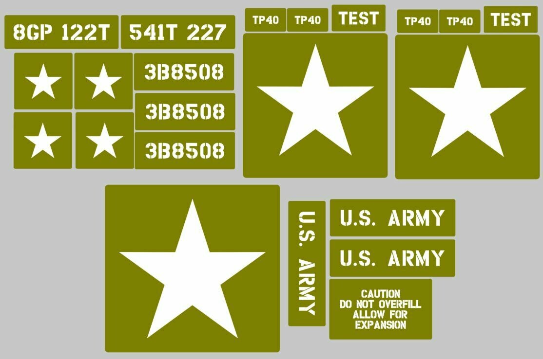 The Dodge M37 3⁄4-ton 4x4 truck Stencil set