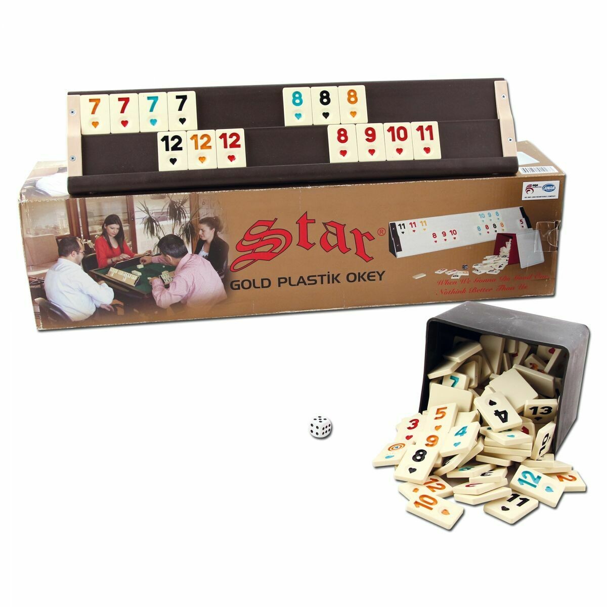 SEMUS Star Rummy/Okey Jeu de pierres à jouer Okey TASI en mélamine extra mate SEMUS Star Rummy/Okey Jeu de pierres à jouer Okey TASI en mélamine extra mate