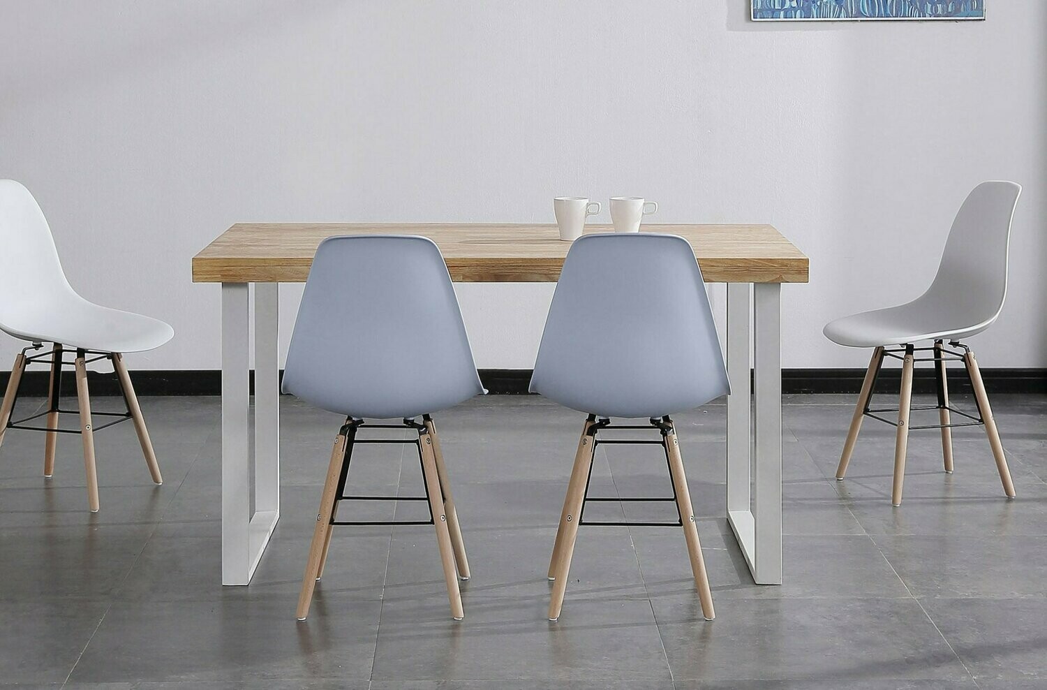 Mesa de Comedor Industry Fija Patas Blancas