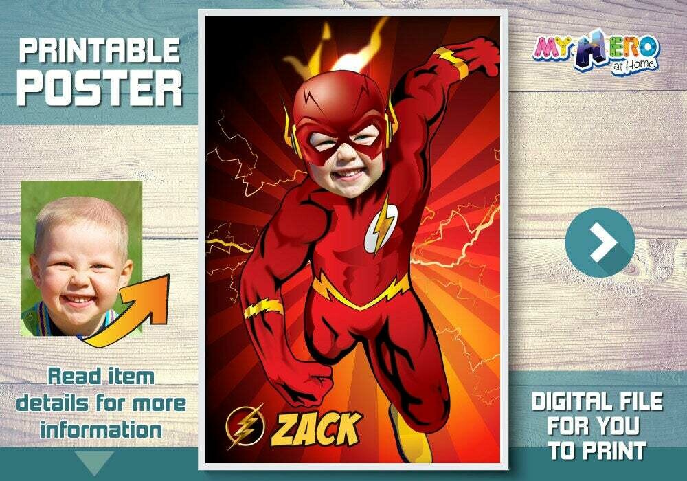 The Flash Poster. Flash Wall Decor. Flash Room Decor