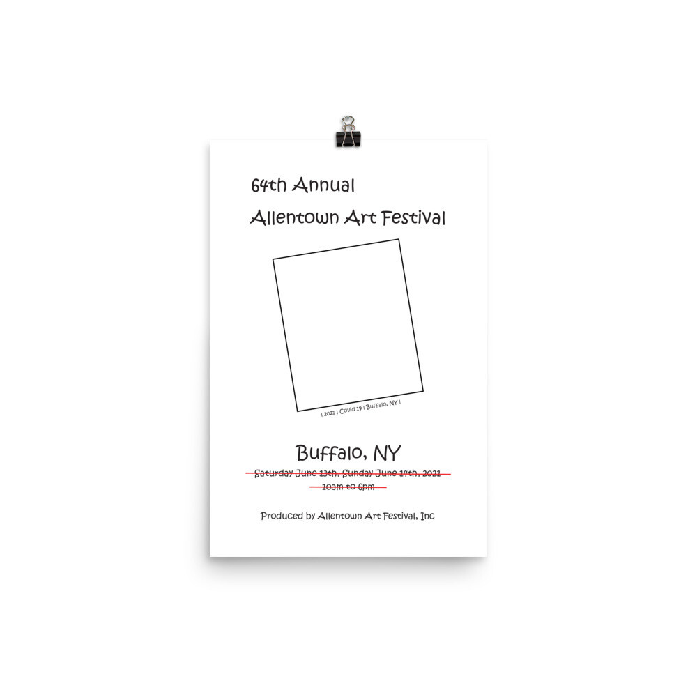 64th Annual Allentown Art Festival "cancelled" Poster