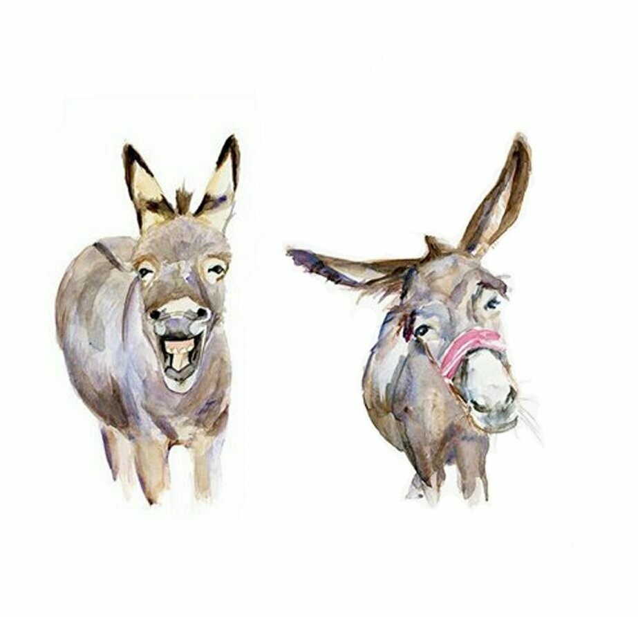 Set of two donkey prints