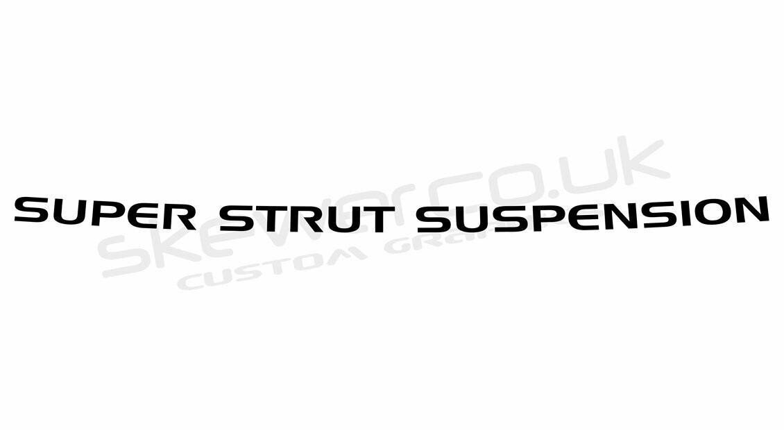 Super Strut Suspension rear screen decal