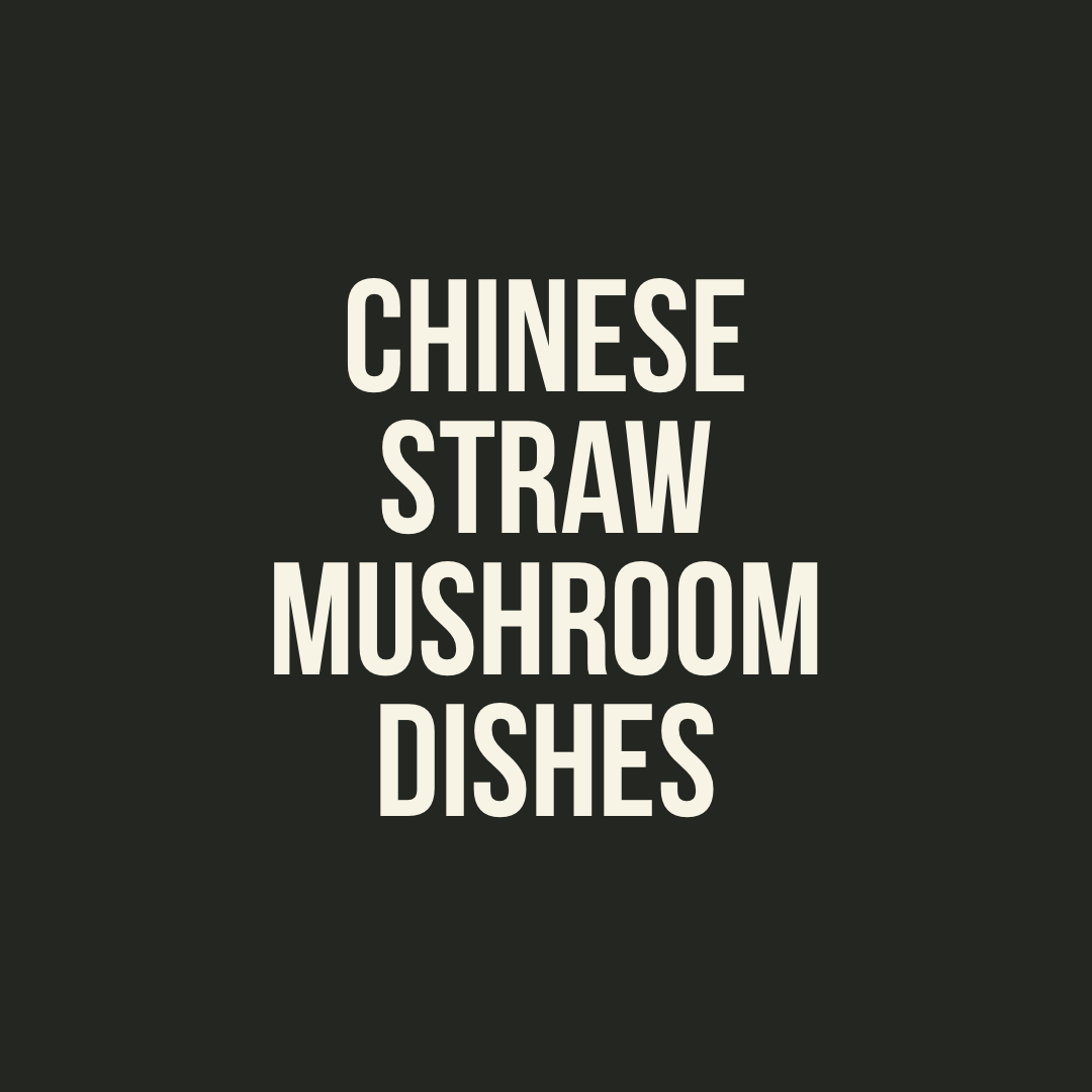 Chinese straw mushrooms in oyster sauce dishes